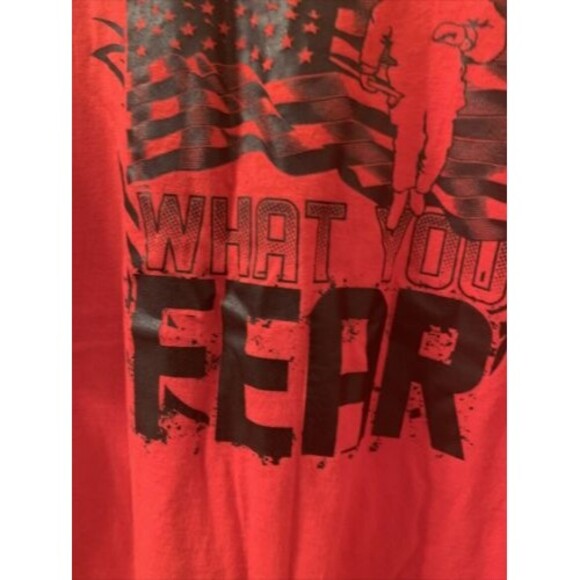 Gildan Mens Adult Red T-Shirt U.S. Patriotic Military Theme Size XL - Picture 8 of 13